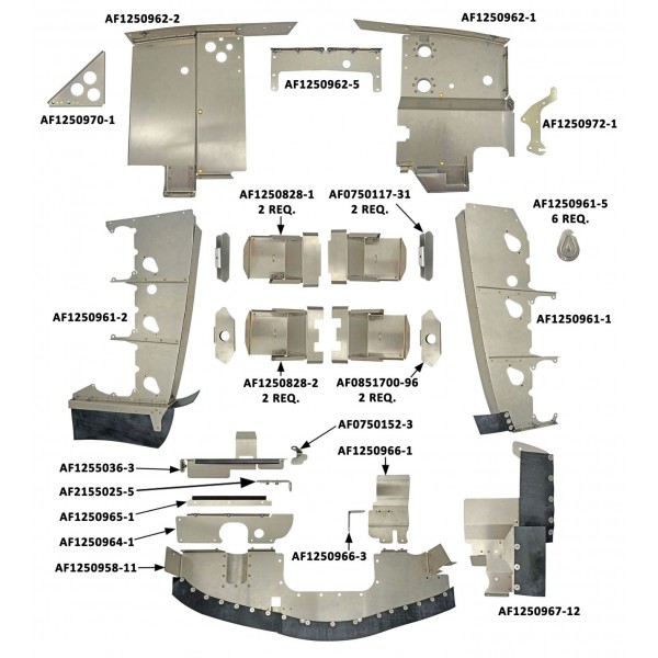 Cessna Turbo C-T210 (1981) Complete Engine Baffle Set